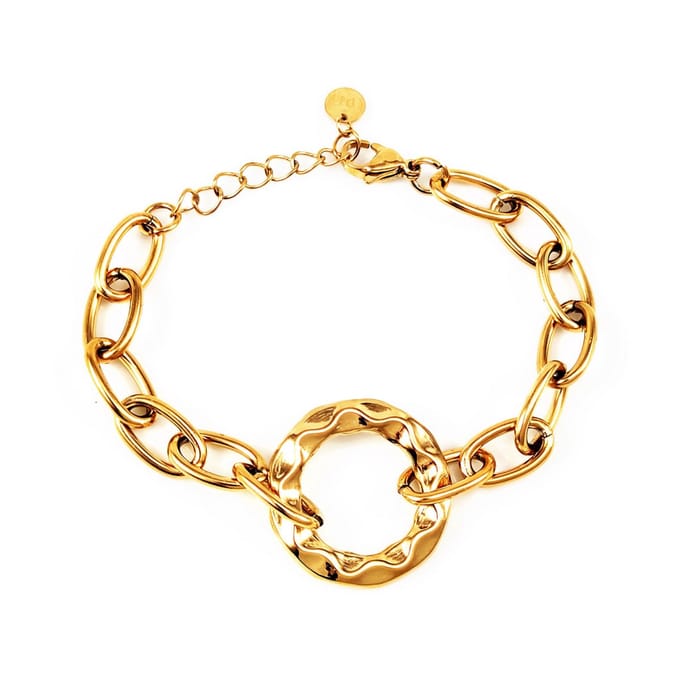 Dottilove Ovale Dames Schakelarmband - Verguld + Cadeauzakje
