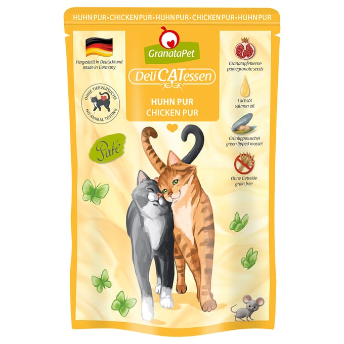 12x85g GranataPet DeliCatessen Kip PUUR Kattenvoer