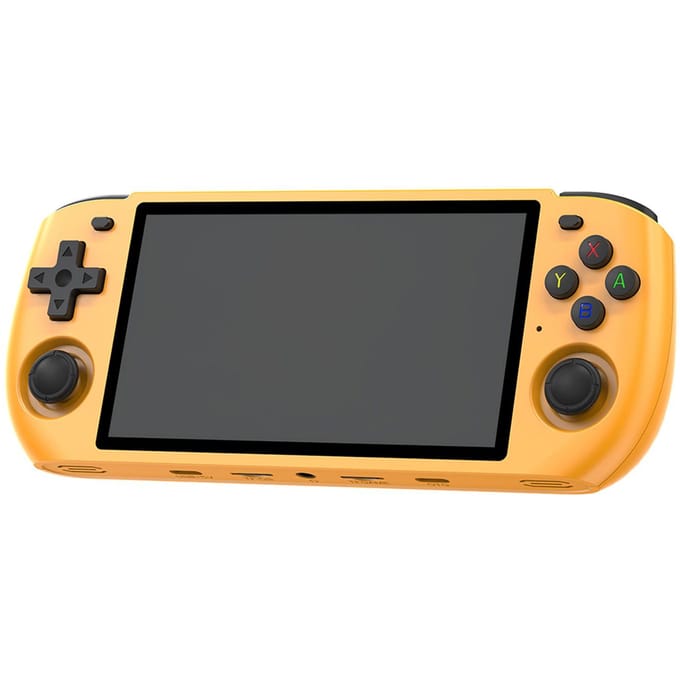 PowKiddy RGB10 max3 Handheld Game Console 5,0-inch IPS HD-scherm Ondersteuning TV-aansluiting Meerdere 256G geel