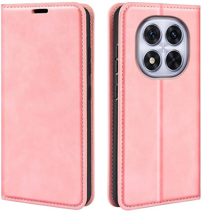 MobyDefend Hoesje - Geschikt voor Xiaomi Redmi Note 14 Pro 5G - Luxe Wallet Bookcase (Magnetische Sluiting) - Roze