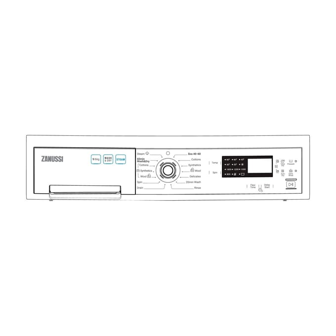 AEG controlepaneel, wit, Zanussi 140206309019