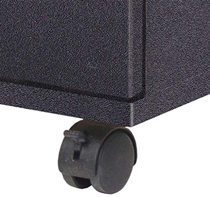 Multifunctionele Ladeblok Rolcontainer met 3 Laden - Zwart - 33 x 45 x 60 cm