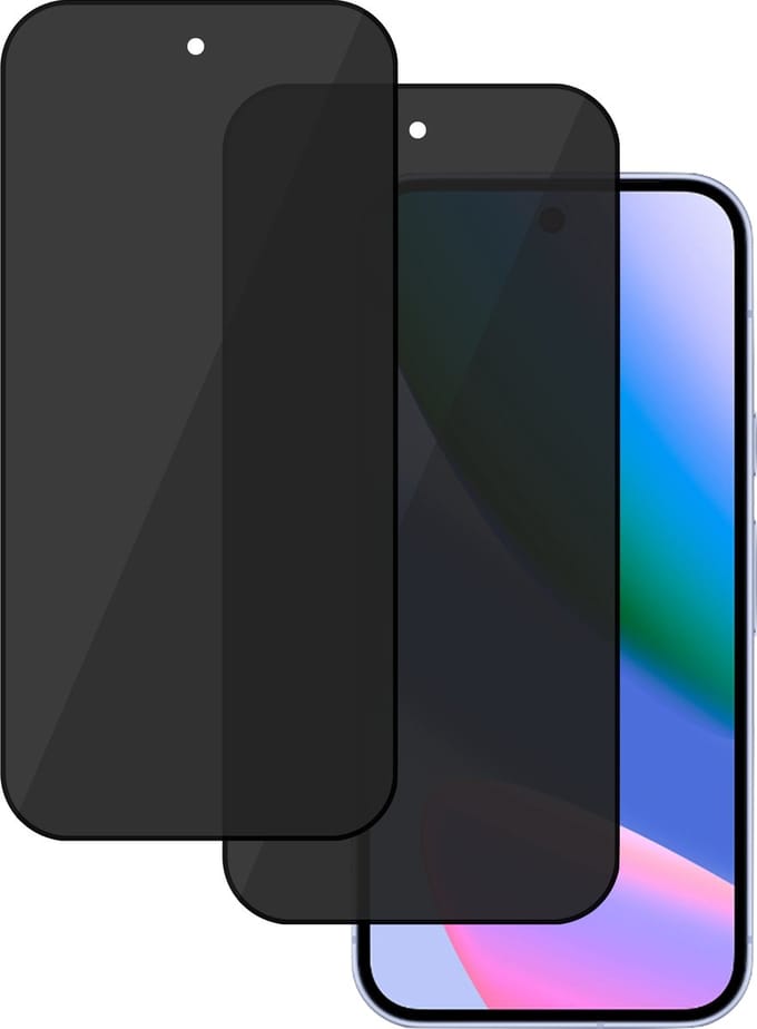 Privacy Screenprotector geschikt voor Google Pixel 10/10 Pro/9/9 Pro - Anti Inkijk - Gehard Glas - Privé Filter - 2x