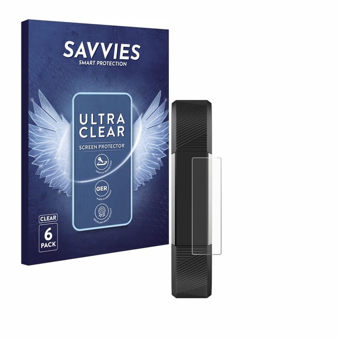 Savvies - Screenprotector voor Fitbit Alta HR / Alta - Folie Beschermfolie transparant 6 Stuks