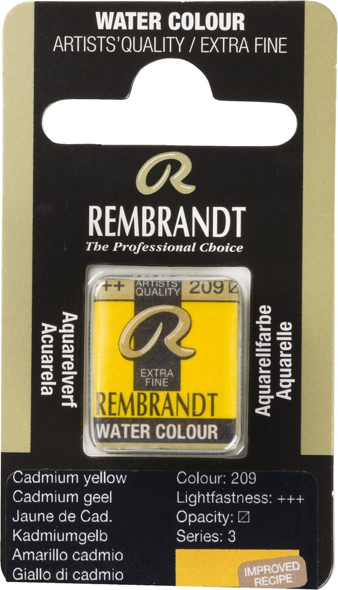 Rembrandt Aquarelverf - napje - Cadmiumgeel 209   8712079438999   Verf