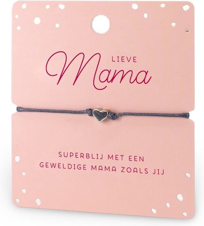 Armband - Hartje - Lieve mama - Hartje - moederdag - cadeautje