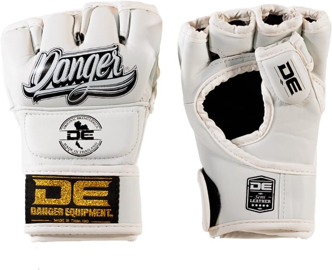 Danger Competition MMA handschoenen - semi-leer - wit - maat L