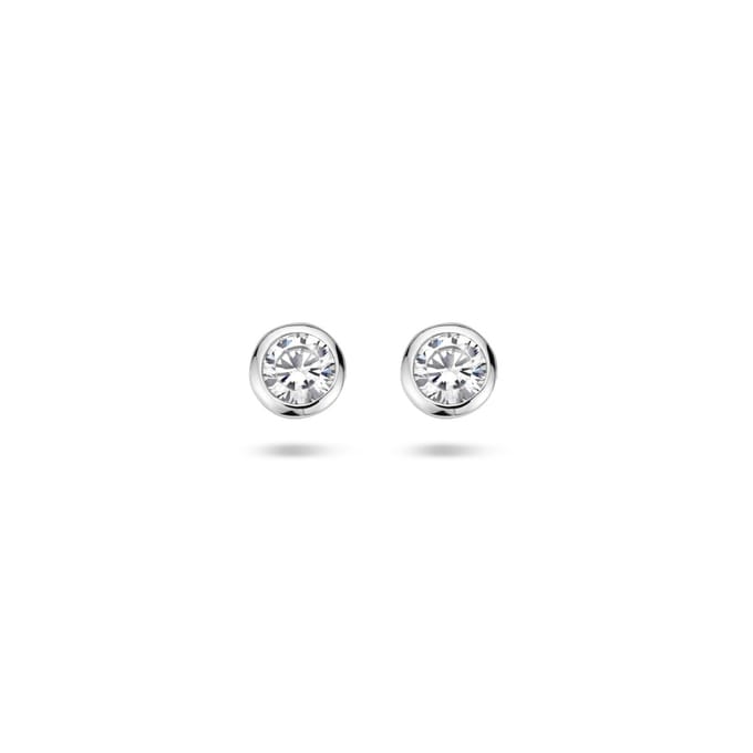 Glams oorknoppen zirkonia - 3.5 mm - Zilver