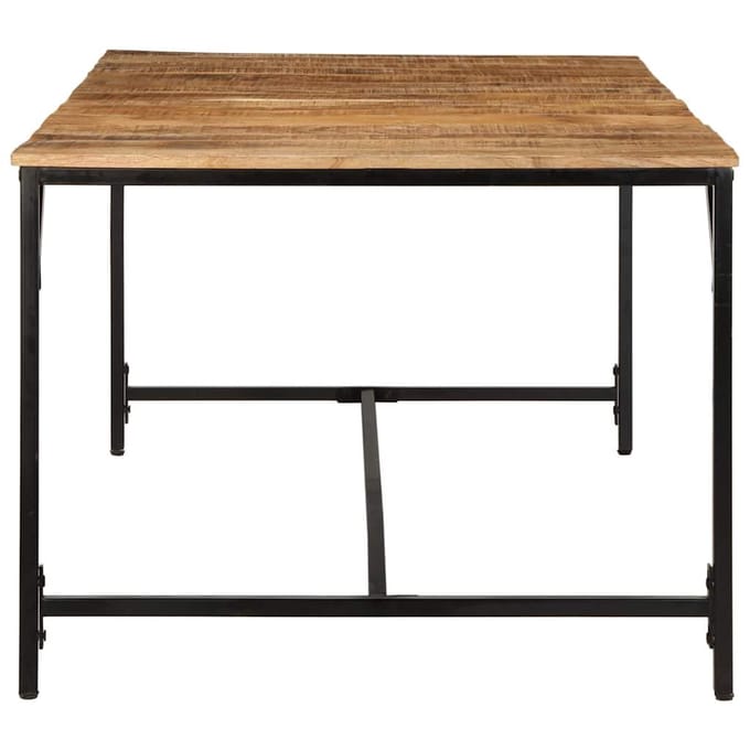 vidaXL - Eettafel - 200x100x75 - cm - massief - hout - ruw - mangohout