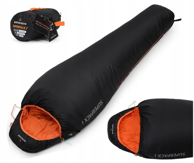 Bergson Superpack I Slaapzak: Ultralicht & Compact (700g)