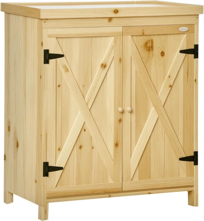 Tuinkast - Tuinkist voor Buiten - Opbergkast - 80x45x92