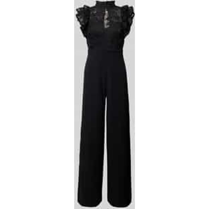 Regular fit jumpsuit met gebloemd kant