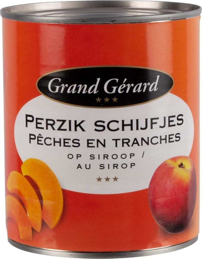 Grand Gérard Perzikschijven op siroop 6 blikken x 840 gram