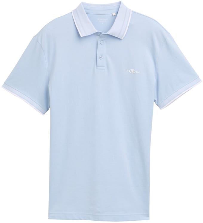 Tom Tailor - Piqué polo met stretch - Maat S - Light Metal Blue