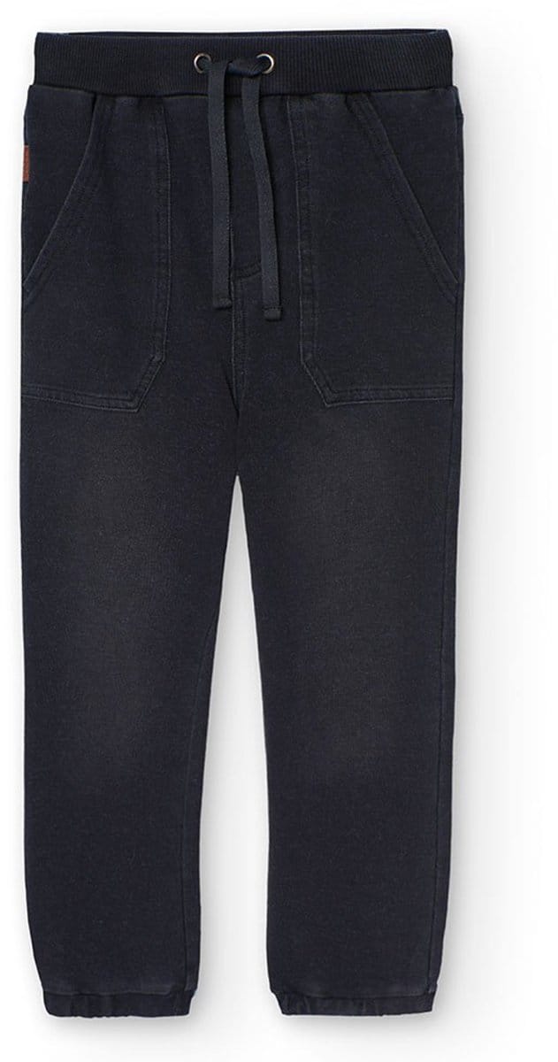 Boboli Fleece Denim Broek Zwart 7 Years Kinderen