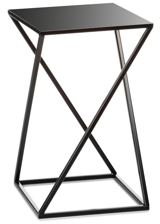 HowHomely - Moderne Staande Bloemenstandaard - Zwart - 40 cm - Staal