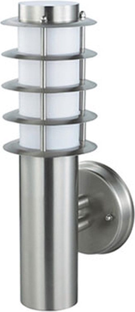 LED Tuinverlichting - Buitenlamp - Nalid 2 - Wand - RVS - E27 - Rond