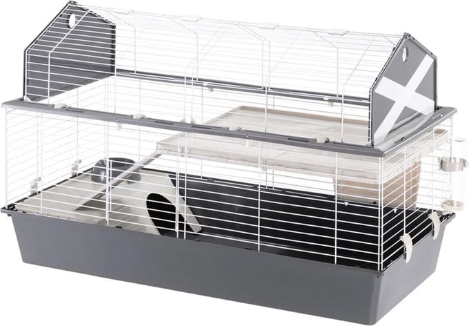 Ferplast Barn 120 - Knaagdierkooi - Grijs - 119 x 58 x 77 cm
