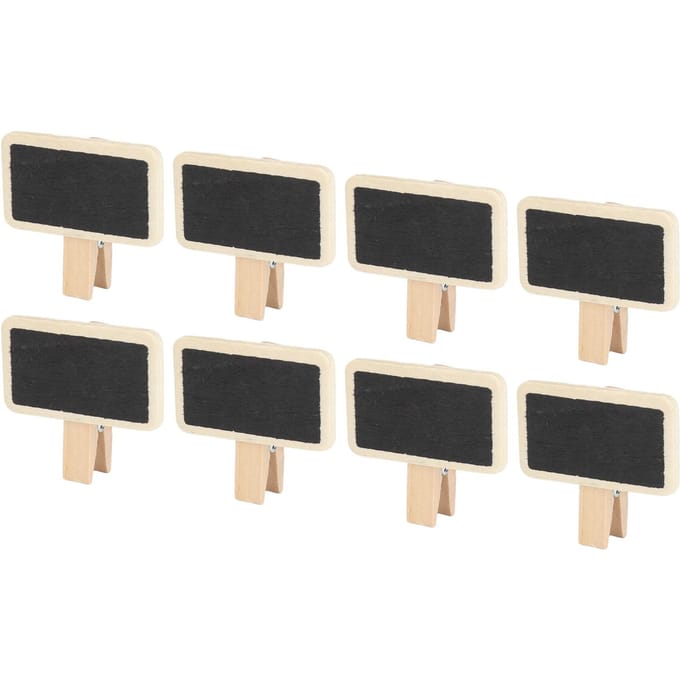 50 stuks Miniatuur Schoolbord Borden met Klem Herbruikbare Evenement Decoraties Houten Miniatuur Schoolbord beige