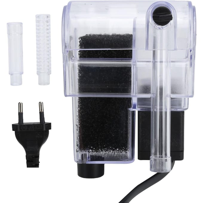 Vis Aquarium Filter Multifunctioneel Hangfilter voor Aquarium Ecologisch Aquarium gray