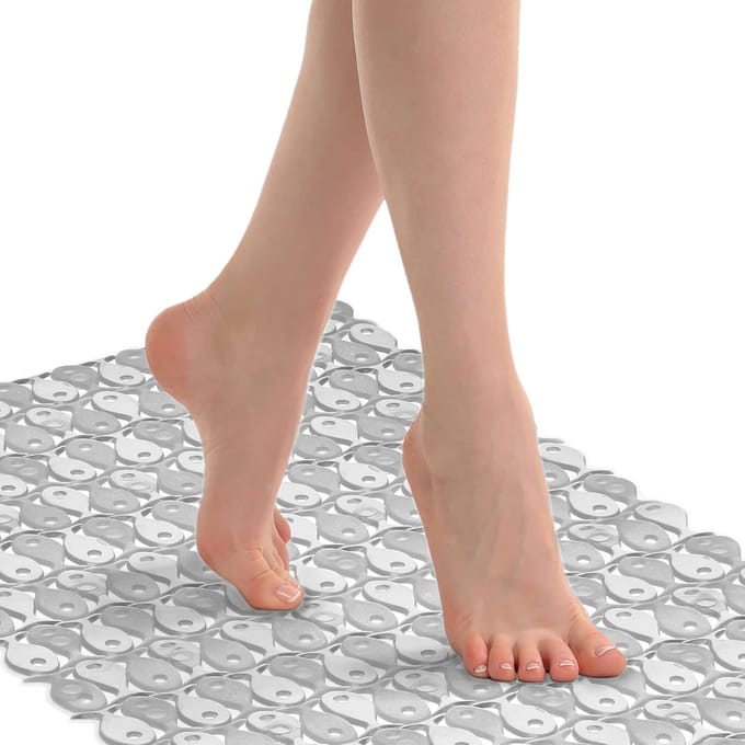 Douchemat - Antislip mat - Veilig douchen - Schimmelwerend antibacterieel - 97 x 36 cm - Wit