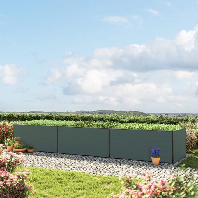 490 x 77 x 77 cm Moestuinbak Kingsize Daniela, Antraciet
