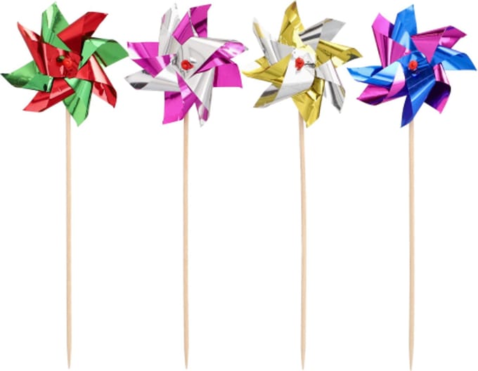 100 Decoprikkers 17,5 cm assorti kleuren Molen