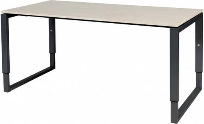 Verstelbaar Bureau - Plus 160x80 Eiken - zwart frame