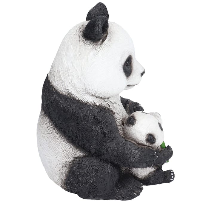 Simulation de panda, ours en résine synthétique, décoration de jardin, pelouse, bureau white