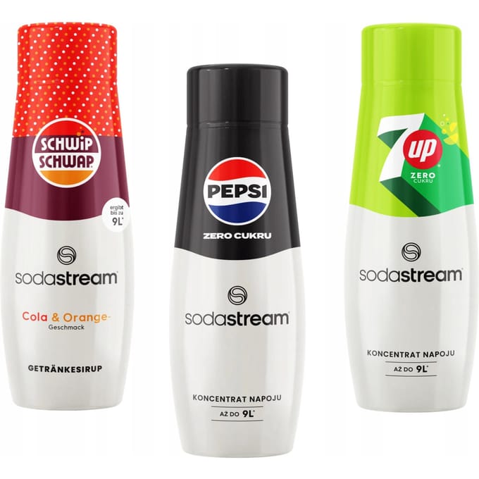 SodaStream - Schwip Schwap, PepsiMAX, 7UP Free - Concentraat - 3 Stuks