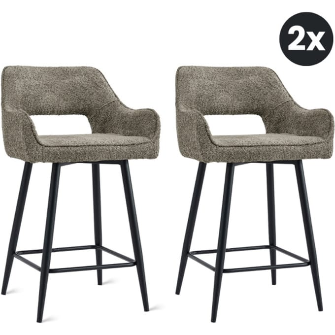Multifurn 2x barkruk ray stof (set van 2)
