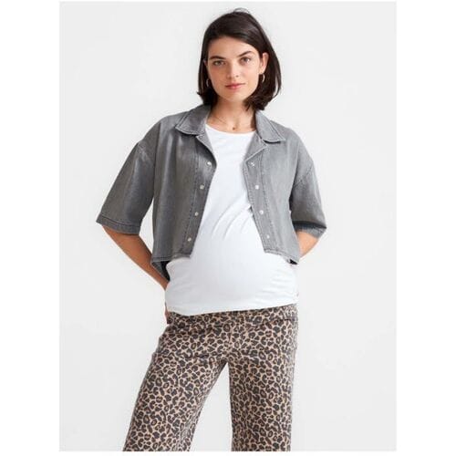 Prénatal zwangerschapstop Mid Grey Denim S Dames