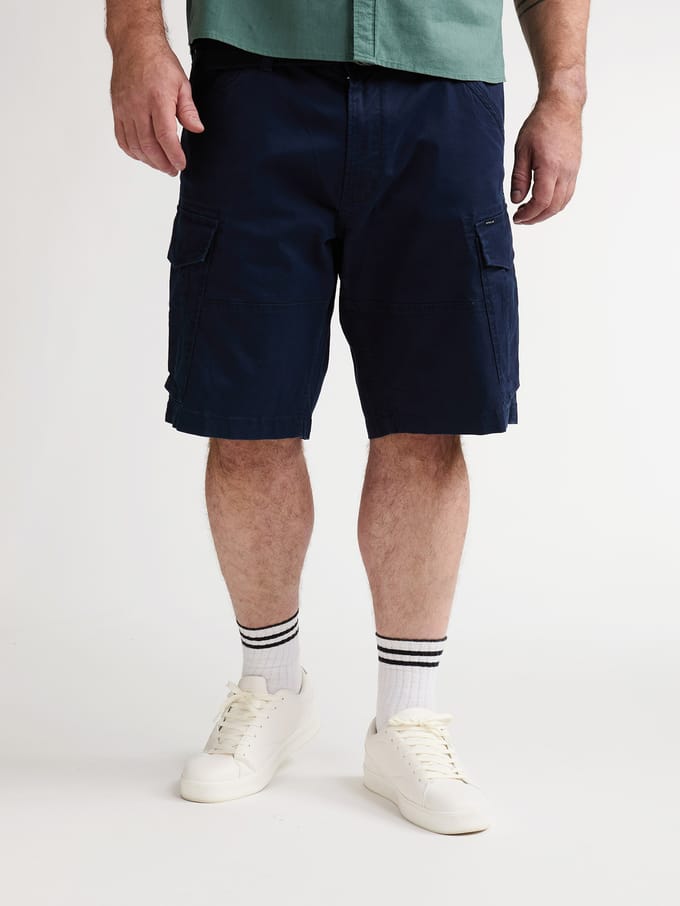 Petrol Industries - Heren Plus Size cargo short Blaze - Blauw - Maat 3XL