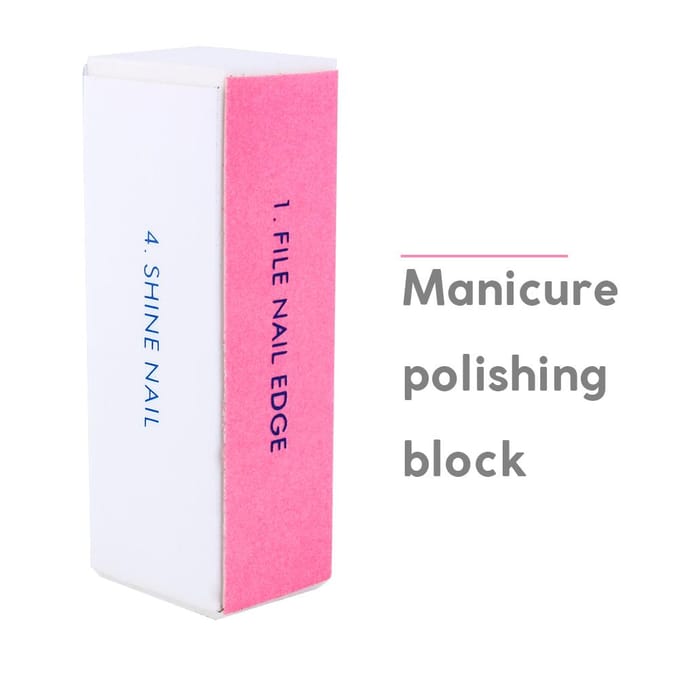 110 pièces Nail Art Shiner Buffer Polissage 4 Voies Bloc Ponçage Lime Manucure pink