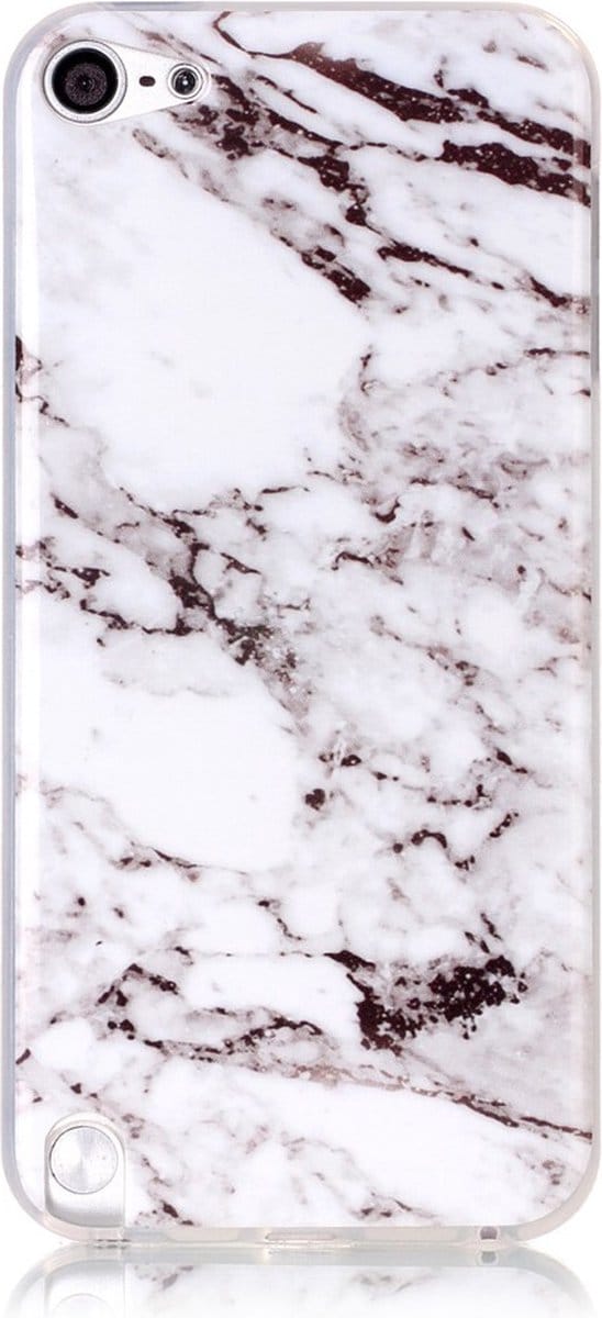 Peachy Wit geschikt voor iPod Touch 5 6 7 marmer TPU hoesje marble case