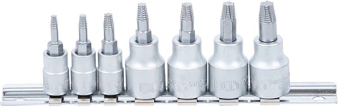 BGS Schroeven uitdraaiset - 1/4 / 3/8 - voor defect Torx - T10 - T40 - 7 delig