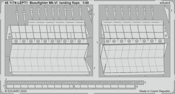 Eduard Modelbouwpakket - 481176 Landingskleppen voor Beaufighter Mk. VI - Accessoires set - 1:48 - Modelbouw