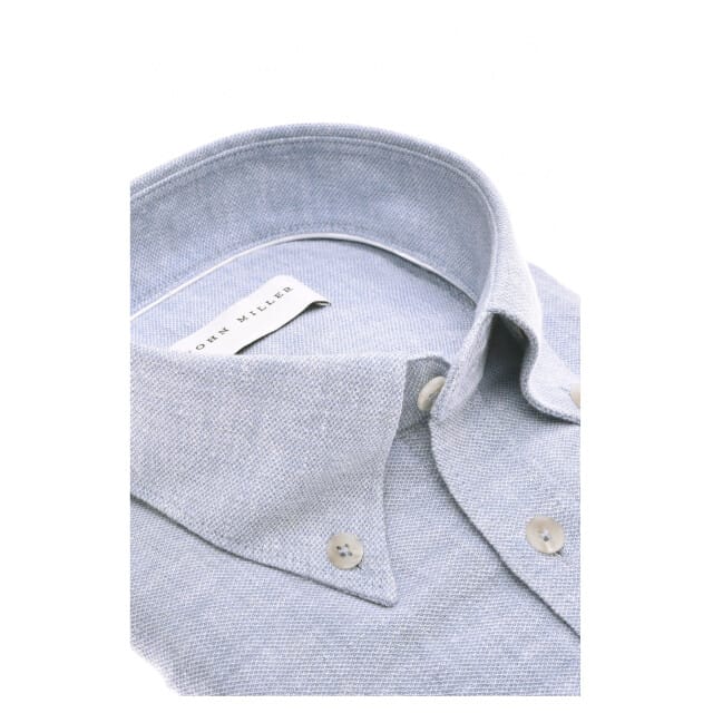 John Miller Overhemd Slim Fit  Blauw 5142705