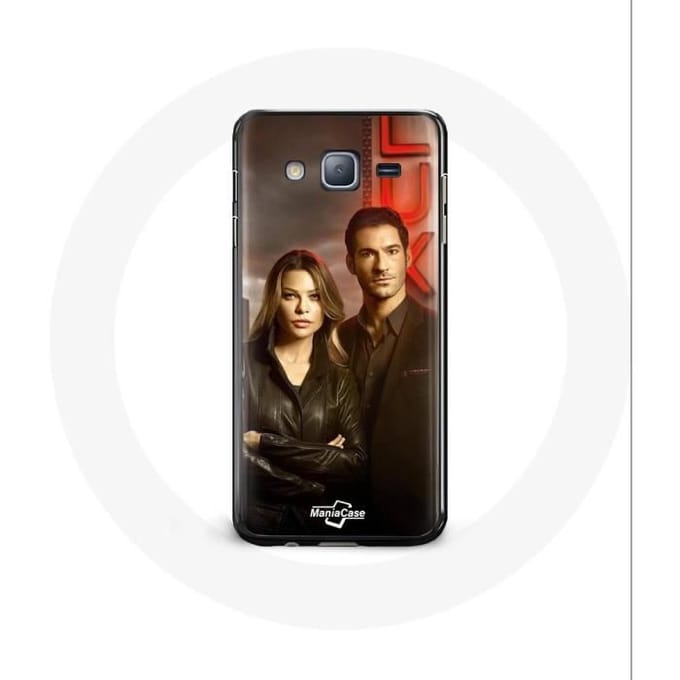 Coque pour samsung galaxy J3 Chloe Decker et Lucifer Morningstar