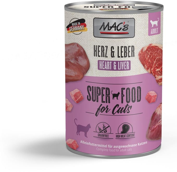 MAC’s Kattenvoer Natvoer Blik - 98,8% Hart & Lever - 6 x 400g