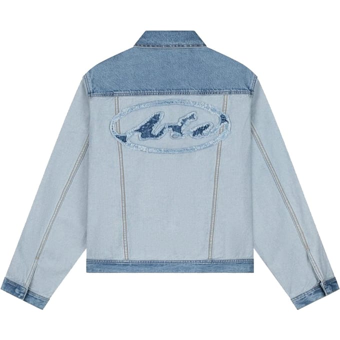 Jas Jeans Man Denim Binnen/uit Jas Denim Bleach