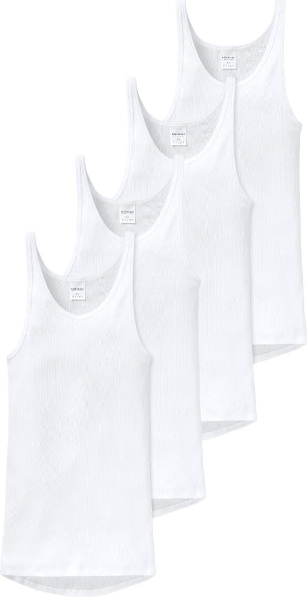 Schiesser Heren onderhemd 4 pack Original Classics dubbelrib
