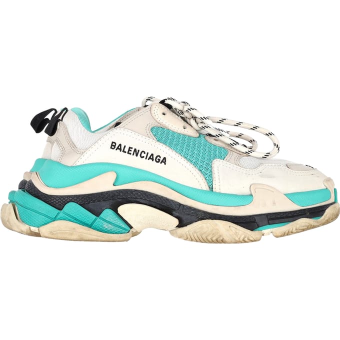 Balenciaga Triple S Sneakers in Turquoise Polyester