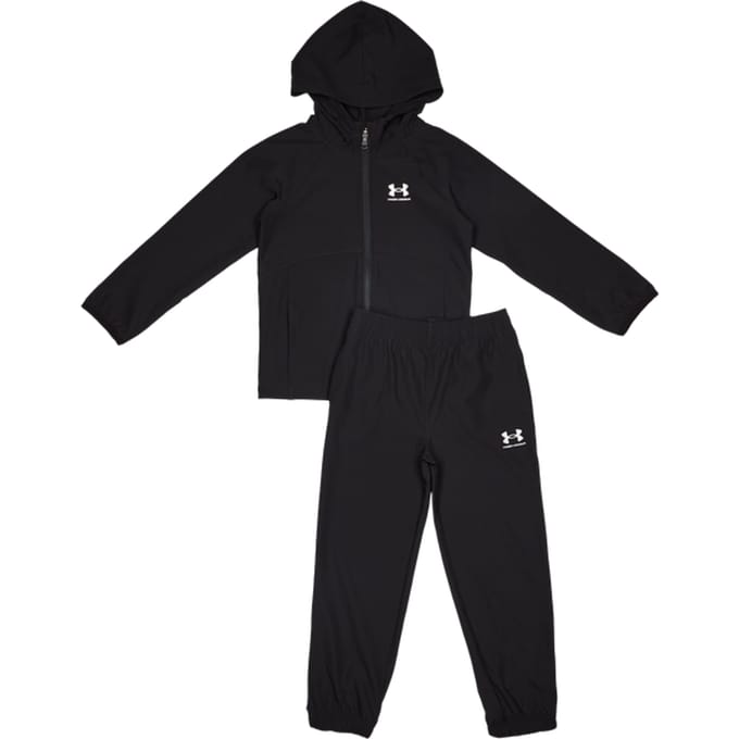Under Armour Rival Woven Trainingspakken Peuter - Zwart - Maat 110 - 116 CM - Poly Woven