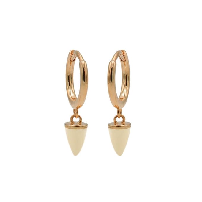 Karma Oorringen Hinged Hoops Emaille Cone Nude Rosé