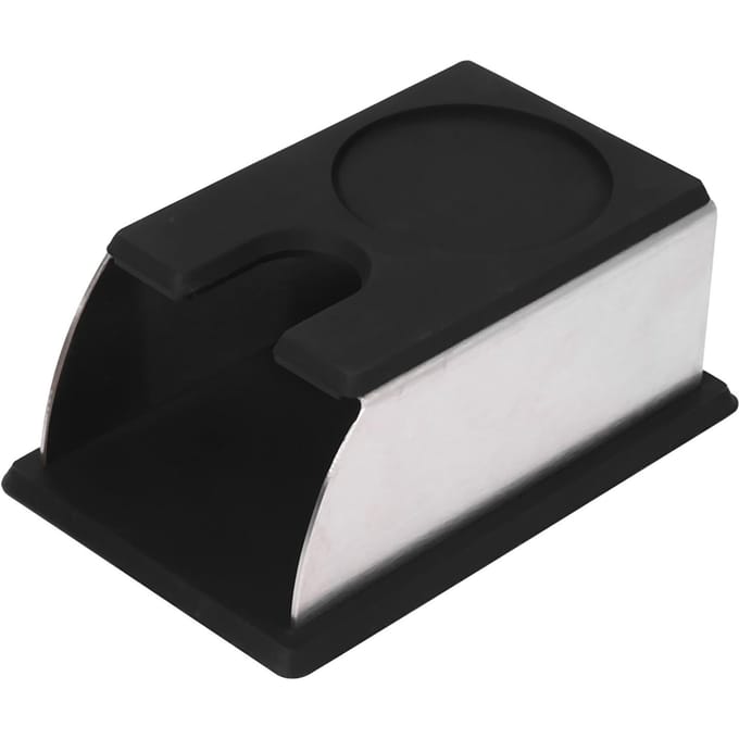 Support de Tampon à Café Support Rangement pour Poudre de Café Outil Rack Acier Inoxydable Silicone (Noir) white