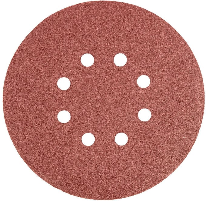 CIRKELSCHUURPAPIER 8 GATEN 150MM VELCRO K120