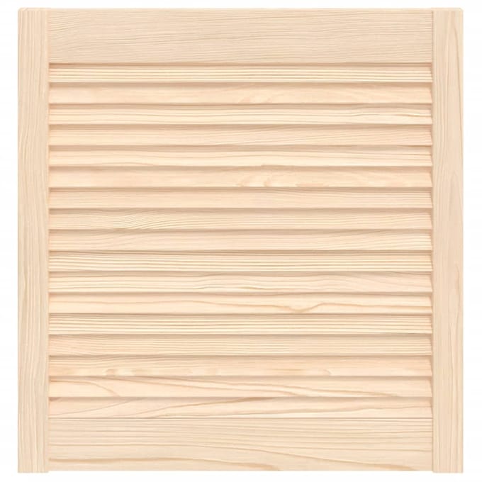 vidaXL - Kastdeur - met - lamellen - 61,5x59,4 - cm - massief - grenenhout