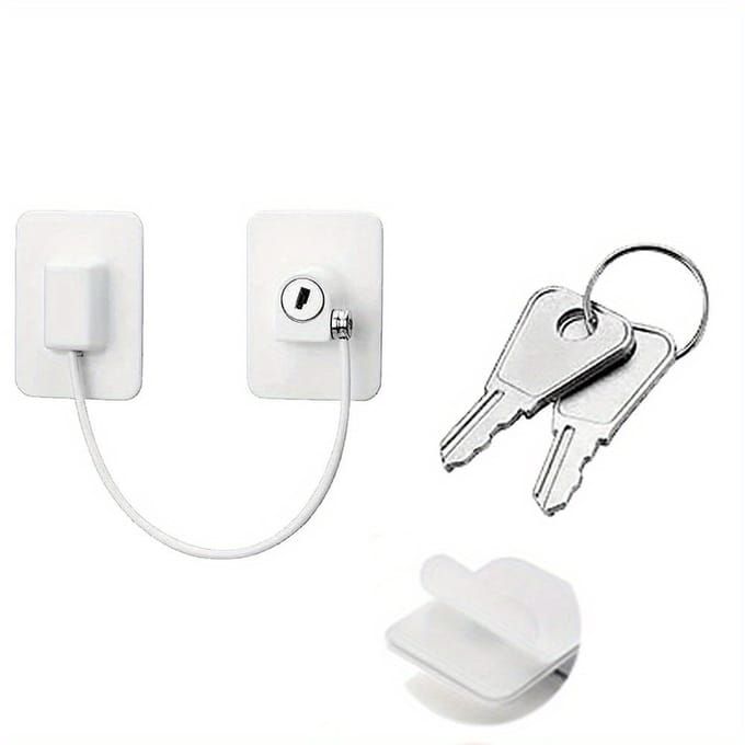 Livé® Wit Raam beveiligingsslot – 2 Stuks met Kabel en Sleutel
