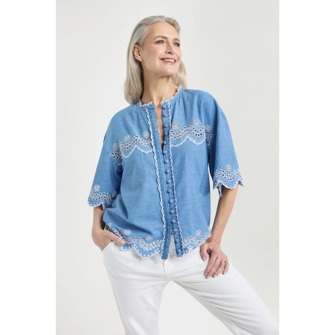 Josephine & Co Judith Blouse Light Jeans Taglia: 44 | Magliette intime Outlet | Donna